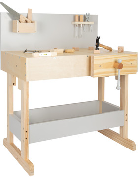 small foot Kinderwerkbank grau mit Zubehör