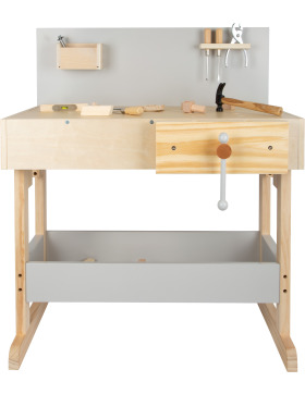 small foot Kinderwerkbank grau mit Zubehör