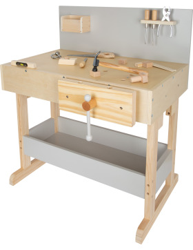 small foot Kinderwerkbank grau mit Zubehör