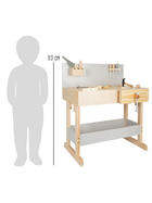 small foot Kinderwerkbank grau mit Zubehör