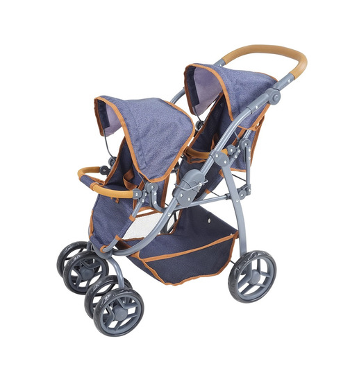 knorrtoys Puppenwagen Zwillingswagen Milo verschiedene Designs